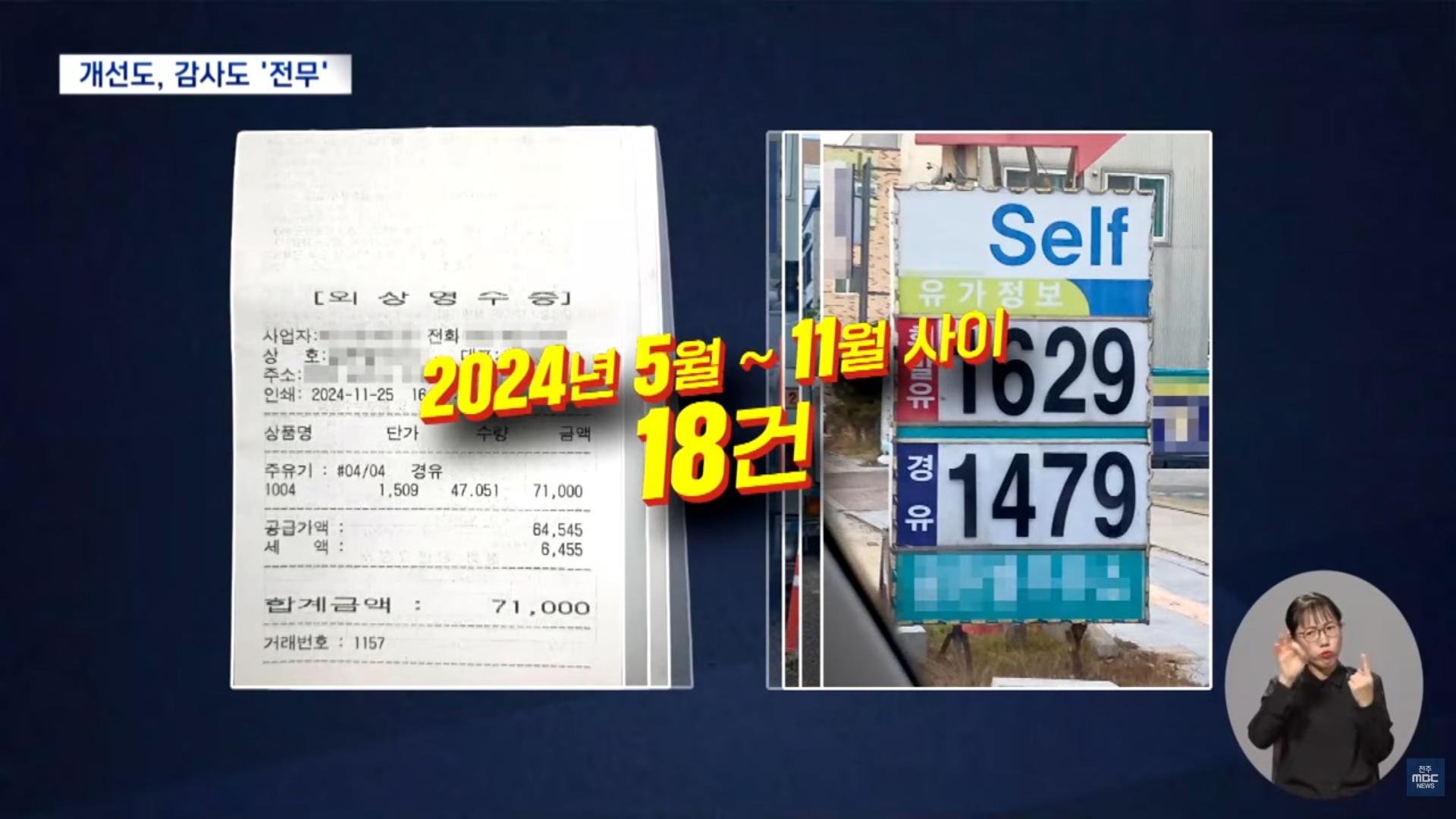[26.9.16 전주MBC] 군산시 장애인 콜택시, 판매가보다 30원 올려 주유비 결제.. 반복돼도 모르쇠3.jpg